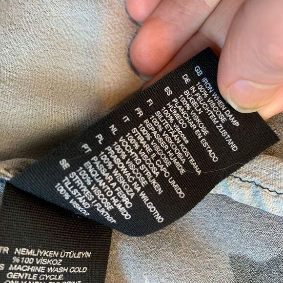 & Other Stories Black Floral Top Sleeveless Mini Dress Tunic 2 XS - Picture 6 of 6